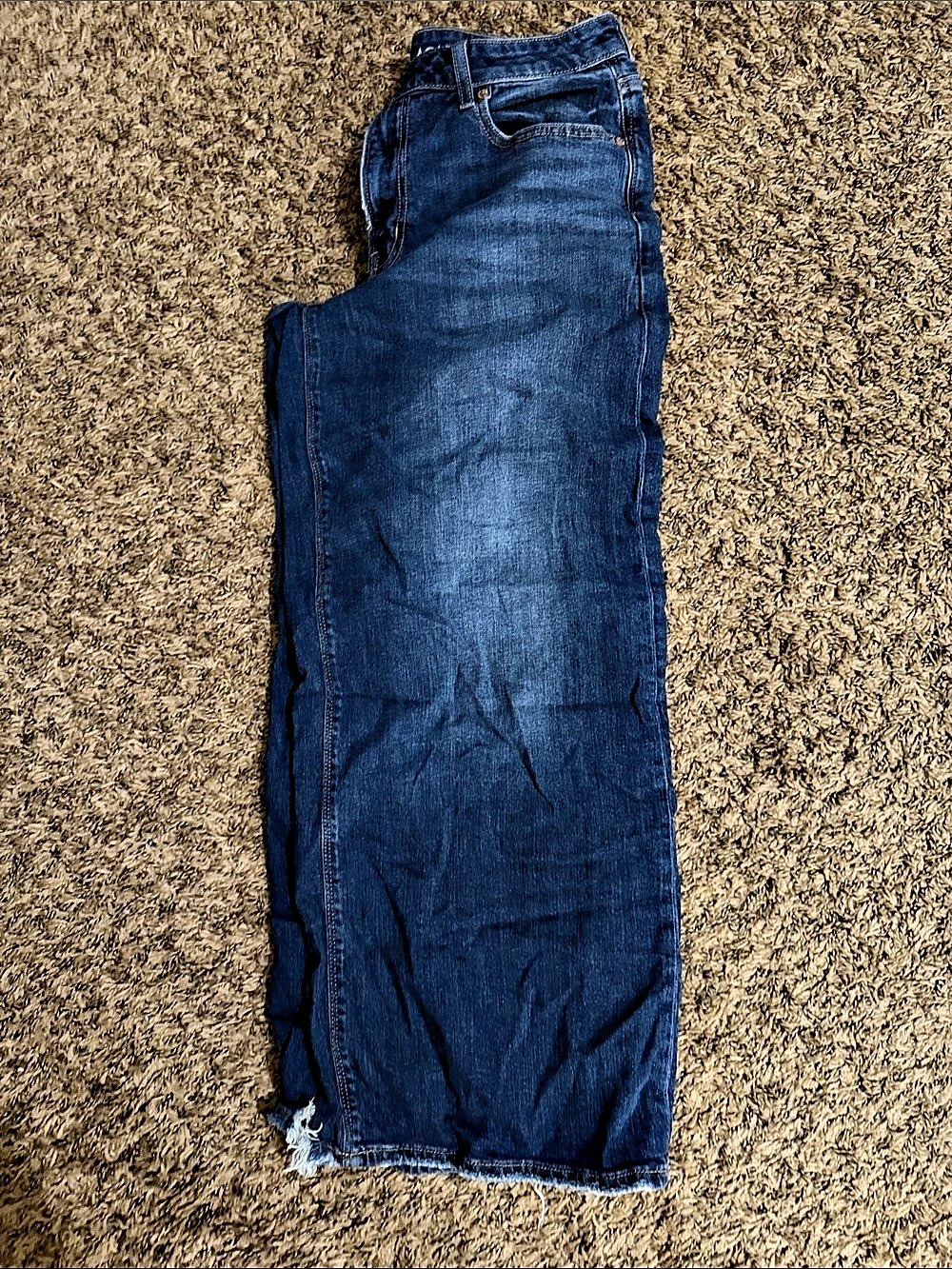American Eagle AE Ne(X)t Level Boyfriend Jeans in Blue Waist 8 Short